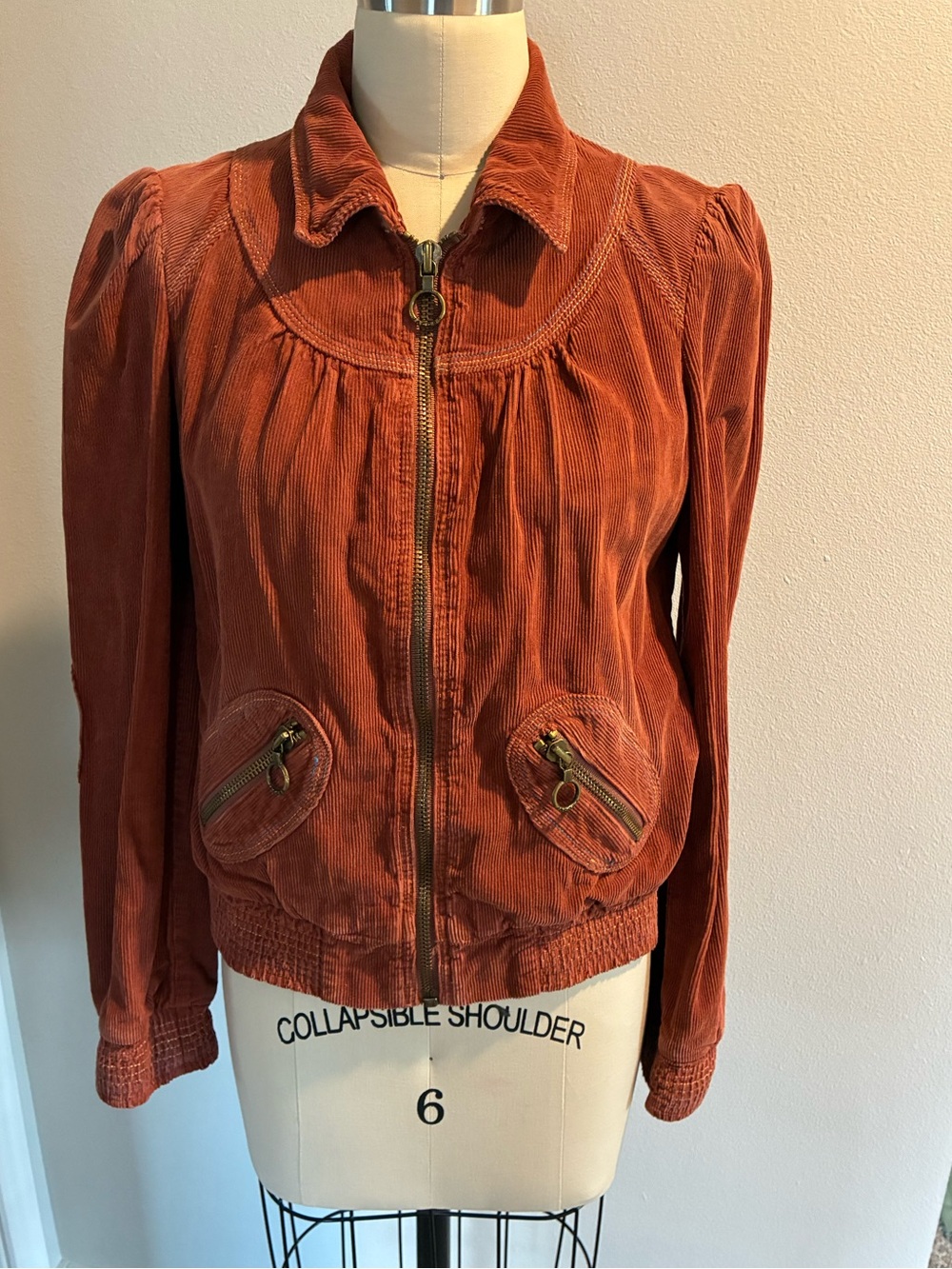 Rare, Vintage Marc by Marc Jacobs corduroy jacket with multi color stitching